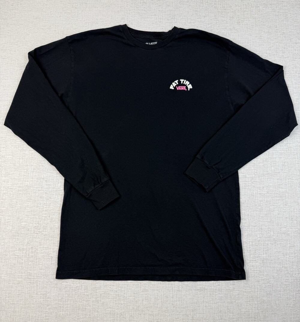 Vans Fat Tire Pipe Masters Men’s XL Black Long Sleeve Surf T-Shirt Hawaii